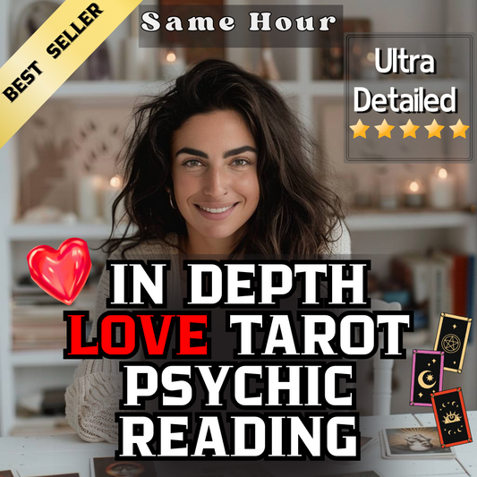 Close-up of tarot cards during a psychic reading at Eloria Rituals